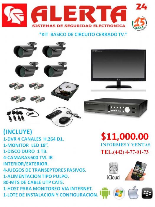 Camaras de Vigilancia CCTV.